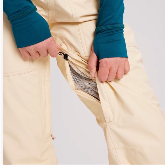 🦋🌙 BURTON | Cream Overall Snowboard Ski or Snow Bibs Pants SOLD - Picture 5 of 16